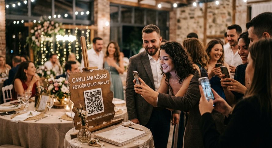Düğün ve Davetlerde Misafir Deneyimini Artırmanın Modern Yolu: QR Kodlu Canlı Anı Köşesi